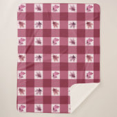 Re Maple Leaf Buffalo Plaid Sherpa Blanket Deken (Voorkant)