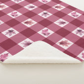 Re Maple Leaf Buffalo Plaid Sherpa Blanket Sherpa Deken (3/4)