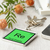 Re - Real Estate Chemistry Element Symbol Funny T Sleutelhanger (Zijkant)