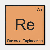 Re - Reverse Engineering Chemie Elementsymbool Magneet (Voorkant)