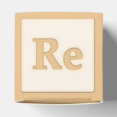 "Re" Solfeggio Musical Baby Blokken Oranje Bedankdoosjes (Bovenkant)