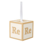 "Re" Solfeggio Musical Baby Blokken Oranje Decoratie (Achter hoekig)