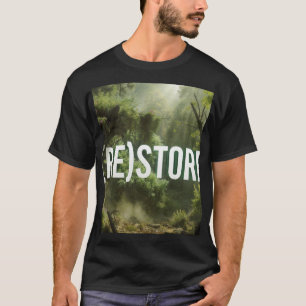 (RE)STORE - Woud Natuur Helende Typografie Mindf T-shirt