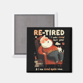 Re-tired Santa Definition Funny Magneet (Voorkant / Achterkant)
