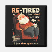 Re-tired Santa Definition Funny Magneet (Voorkant)