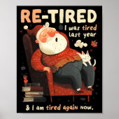 Re-tired Santa Definition Funny  Poster (Voorkant)