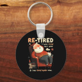 Re-tired Santa Definition Funny Sleutelhanger (Voorkant)