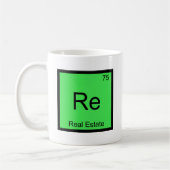 Re - Vastgoed Chemie Elementsymbool Funny T Koffiemok (Links)