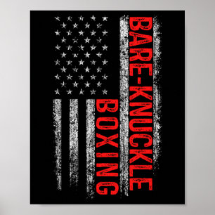 Re Vuistboksen Amerikaanse Vlag 4 juli Gevecht Poster