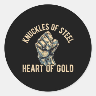 Re Vuistboksen Mannen Vuistvechten Vuistvechter Ronde Sticker