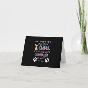 Re was een meisje dat echt van Chihuahua hield Bedankkaart
