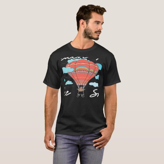 Reach for the Sky Balloonist Aeronaut Hot Air Ball T-shirt (Voorkant volledig)