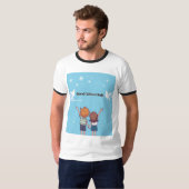 "Reach for the Sky – Motivational Cartoon T-Shirt  (Voorkant volledig)