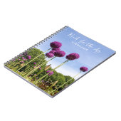 Reach for the Sky Paarse Alliums Notitieboek (Linkerzijde)