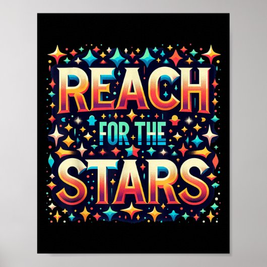 Reach For The Stars Motivational  Poster (Voorkant)
