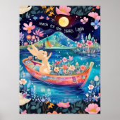 Reach for the Stars Woodland Bunny bloemig Poster (Voorkant)