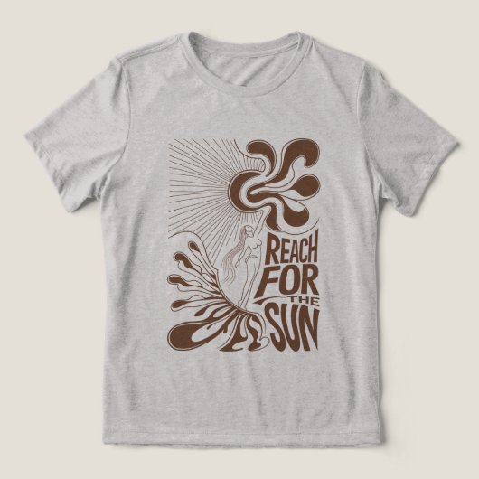 Reach For The Sun: Psychedelic T-Shirt Design with (Design voorkant)