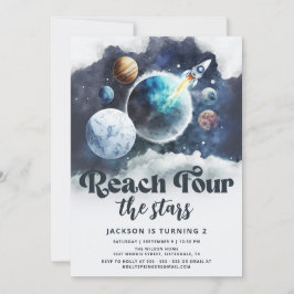 Reach Four the Stars Galaxy Modern 4e Verjaardag Kaart