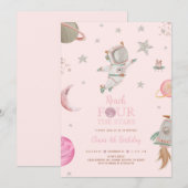 Reach four the stars, Girl Astronaut, Space 4th Kaart (Voorkant / Achterkant)