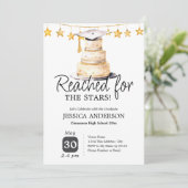 Reached for the Stars Graduation Party One Photo  Kaart (Staand voorkant)