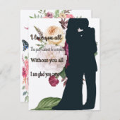 Reactie Kaart Ik ben blij dat je bent gekomen (Voorkant / Achterkant)