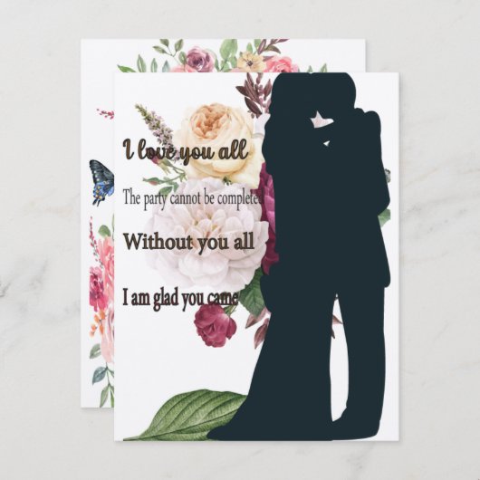 Reactie Kaart Ik ben blij dat je bent gekomen (Voorkant / Achterkant)