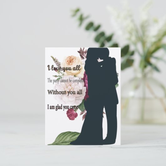 Reactie Kaart Ik ben blij dat je bent gekomen (Staand voorkant)