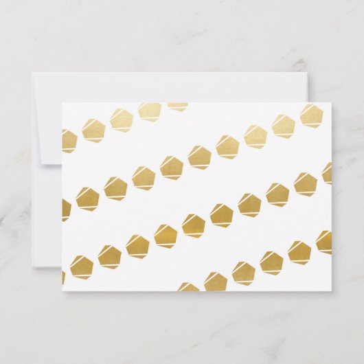 Reactie Kaarten Art Deco RSVP Gold White 1920 (Achterkant)