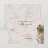 Reactie met Pauwveer RSVP Kaartje (Voorkant / Achterkant)