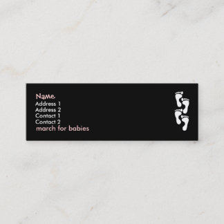 Reactie op baby's Profiel roze/meisje Mini Visitekaartje