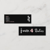 Reactie op baby's Profiel roze/meisje Mini Visitekaartje (Voorkant / Achterkant)