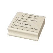 Reactie op huiswerk van leraar rubberstempel (Stempel)