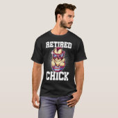 Reactie op ingepensioneerd Chick Grafisch pensioen T-shirt (Voorkant volledig)