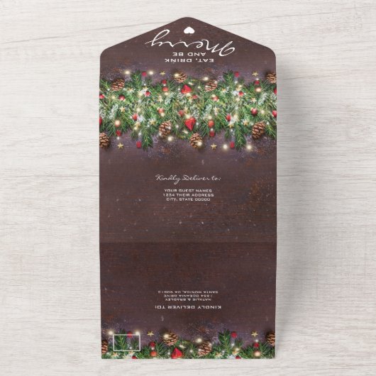 Reactie op uitnodiging voor Kerstfeest met een lan (Buitenkant)