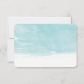 Reactie op zandband waterverf - ronde hoeken RSVP kaartje (Achterkant)