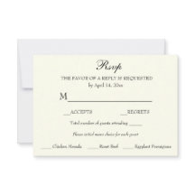 Reactie RSVP Minimalist Classic Elegant