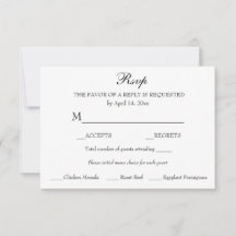Reactie RSVP Minimalistisch Klassiek Elegant