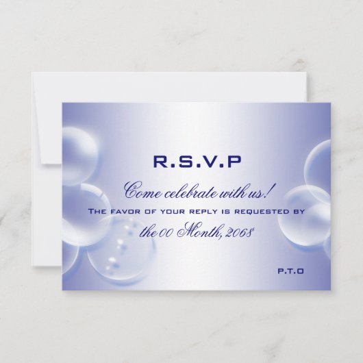 Reactie RSVP strand bruiloft Kaartje (Voorkant)