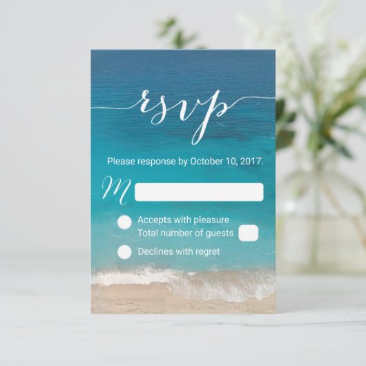 Reactie van het Manuscript van het Huwelijk RSVP (Staand voorkant)