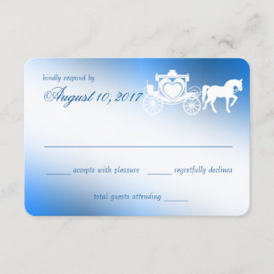 Reactie voor betoverend Sapphier Carriage Fairytal RSVP Kaartje