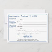 Reactieformulier reünie klasse Varsity Stripe Kaart (Voorkant)