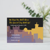 Reactiekaart Jerusalem Heilige Stadsbat Mitzvah RSVP Kaartje (Staand voorkant)