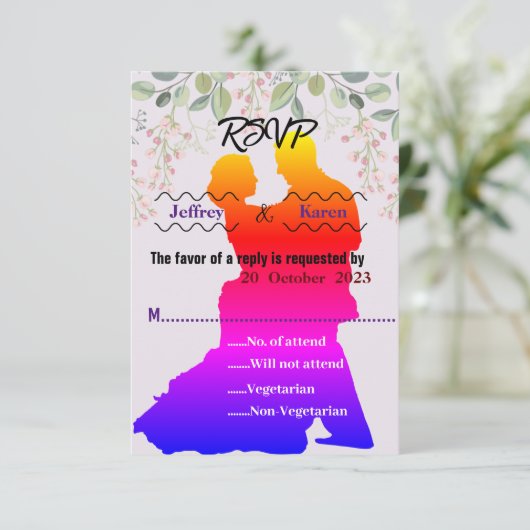 Reactiekaart RSVP Kaartje (Staand voorkant)