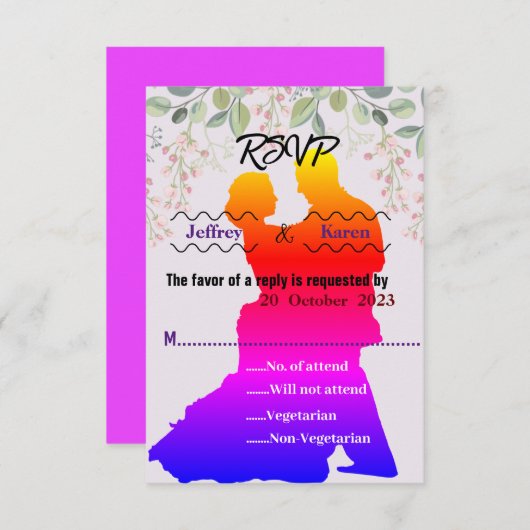 Reactiekaart RSVP Kaartje (Voorkant / Achterkant)