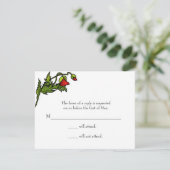 Reactiekaart voor winkel RSVP kaartje (Staand voorkant)