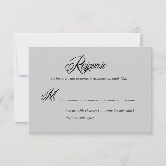 Reactiekaarten voor nu en altijd RSVP/Wedding RSVP Kaartje (Voorkant)