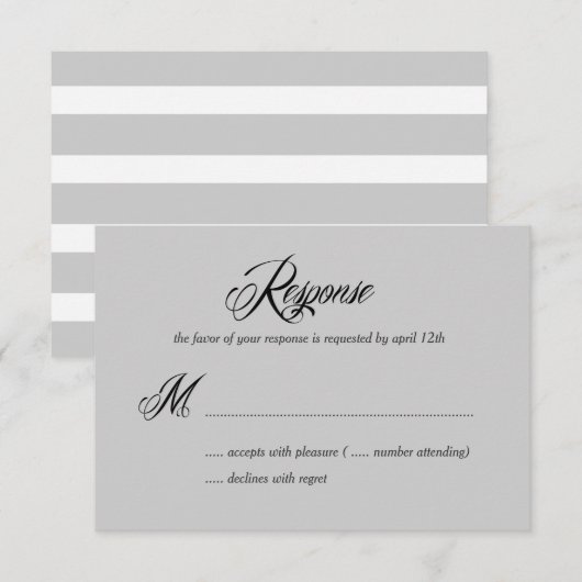 Reactiekaarten voor nu en altijd RSVP/Wedding RSVP Kaartje (Voorkant / Achterkant)