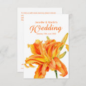 Reactiekaarten voor oranje dagmaaltijd RSVP kaartje (Voorkant / Achterkant)