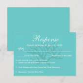 Reactiekaarten voor Seafoam Green Seahorse Weddens RSVP Kaartje (Voorkant / Achterkant)