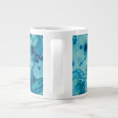 Reactive Glaze Deep Blue Green Fluid Texture Mug Grote Koffiekop (Achterkant)